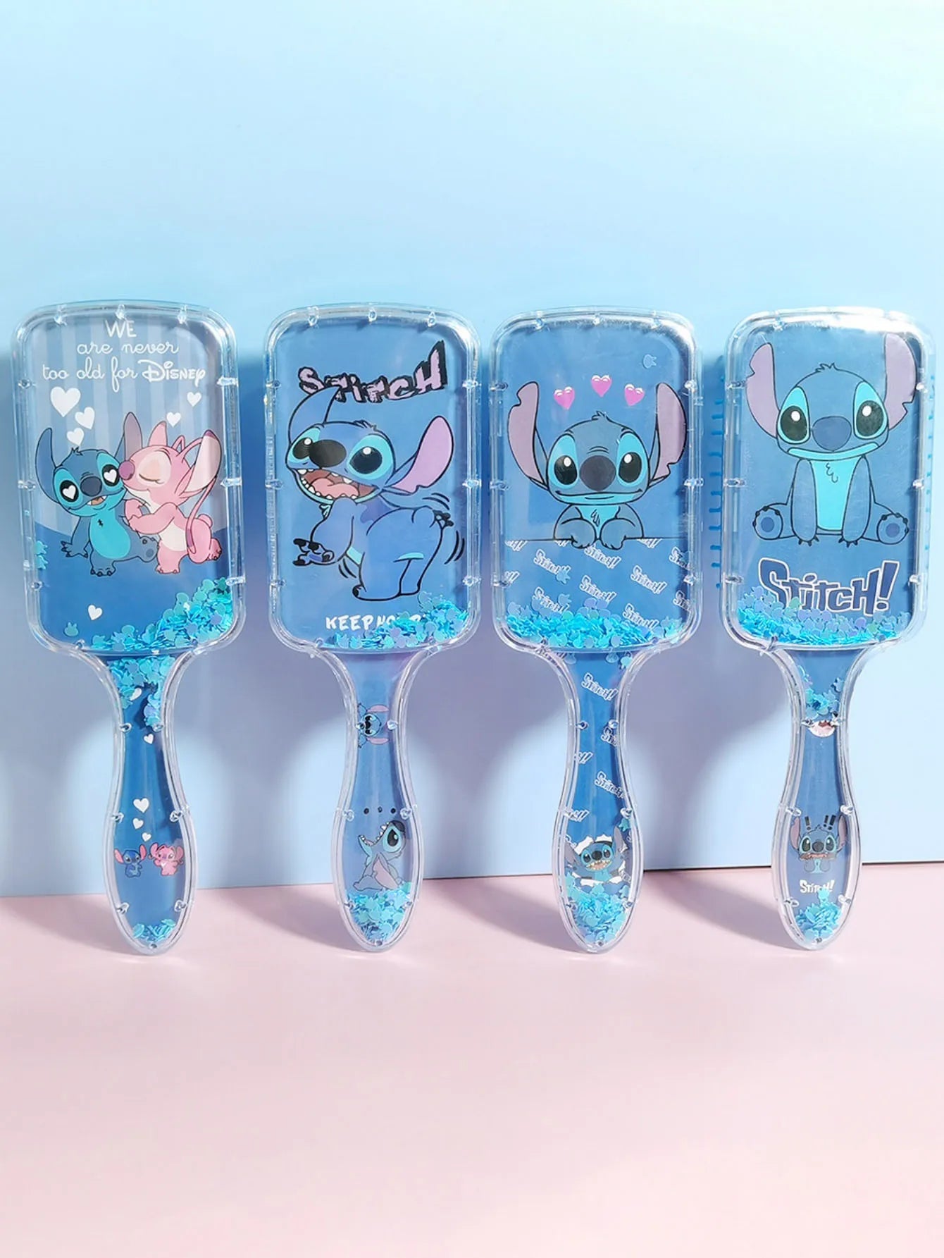 1pc Cartoon Stitch Air Cushion Comb Anime Cute Household Items Kawaii Massage Comb Fashion Woman Heart Holiday Gifts