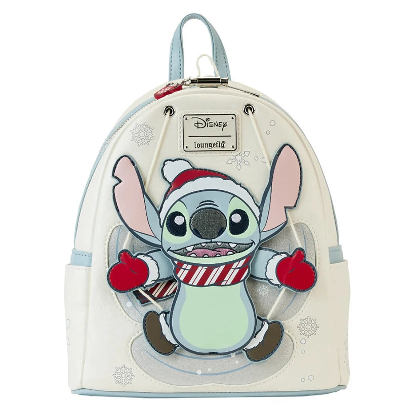 Stitch Children's Backpack Baby Lady Bags Stitch PU Leather Women Double Shoulder Bags