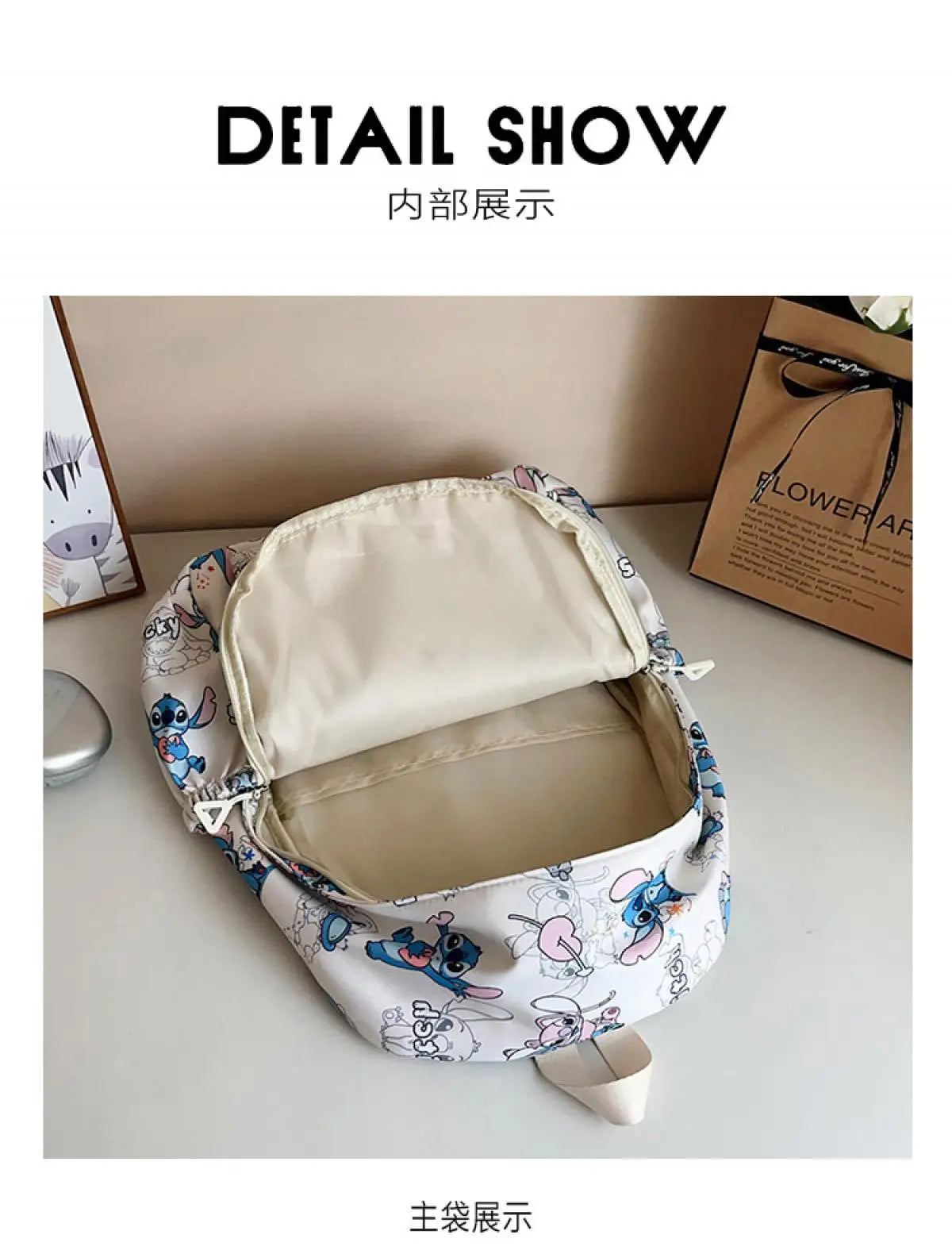 Stitch Anime Backpack Lightweight Large Capacity Water-Resistant School Travel School Bag Trendy Unisex Gift for Teens Couples