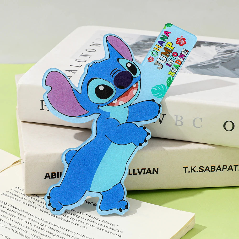Cute Stitch Cartoon Bookmark for Book Lovers, Anime - themed Page Marker Ideal for Kids' Reading & School Supplies