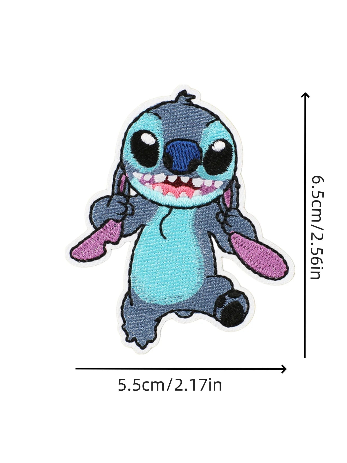 1pcs Cartoon Anime Stitch Iron on Patches for Clothing T-shirt bag shose Stitch Patch Garment stickers embroidery cloth sticker