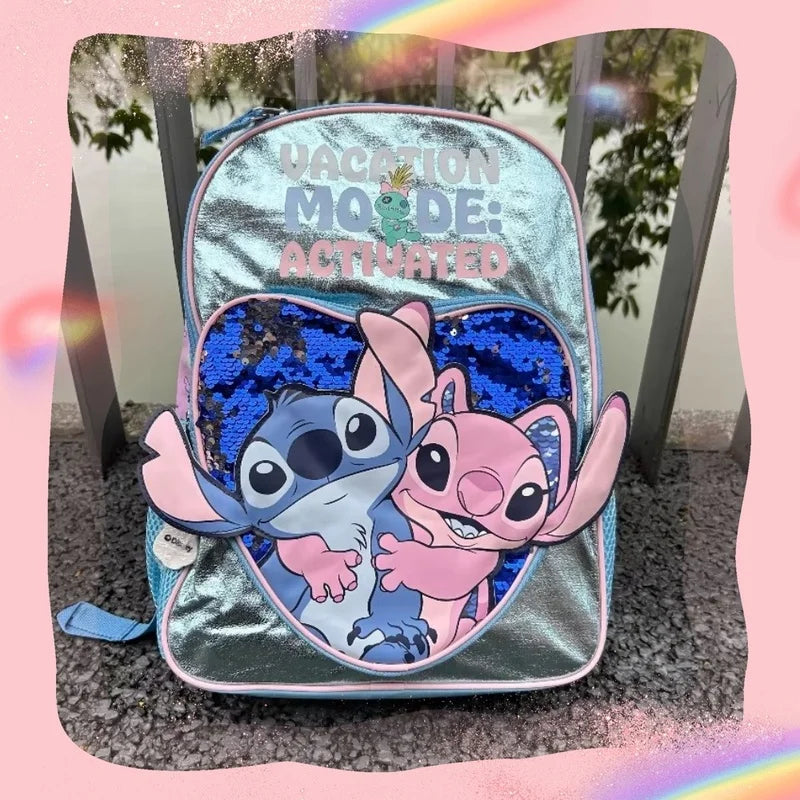 Cartoon cute style Stitch backpack lightweight casual fashionable large capacity multifunctional backpack back to school season