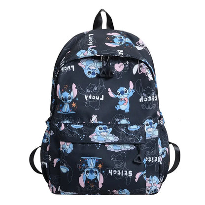 Stitch Cartoon Backpack Spacious Daypack Kawaii Lightweight Design Waterproof College Bag Functional Travel Essential 2025
