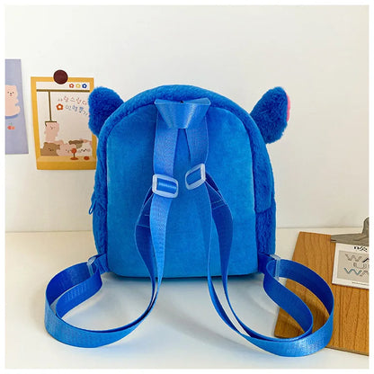 New cartoon Stitch children's backpack plush doll toy baby doll schoolbag cute cartoon kindergarten backpack