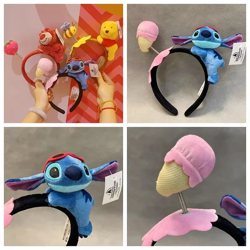 Stitch Hairband Cartoon Headwear Kawaii Anti Slip Wash Face Skincare Soft Hair Band Funny Party Hair Accessorie Girl Gift