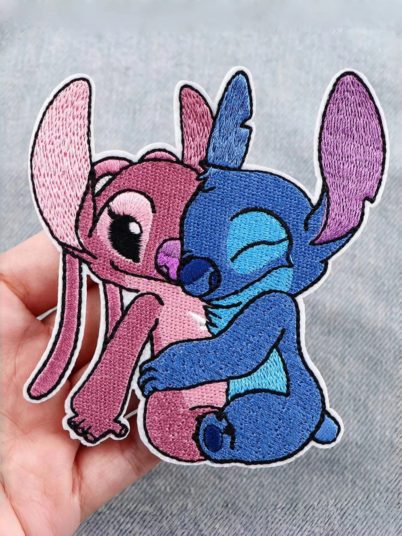 1pcs Cartoon Anime Stitch Iron on Patches for Clothing T-shirt bag shose Stitch Patch Garment stickers embroidery cloth sticker