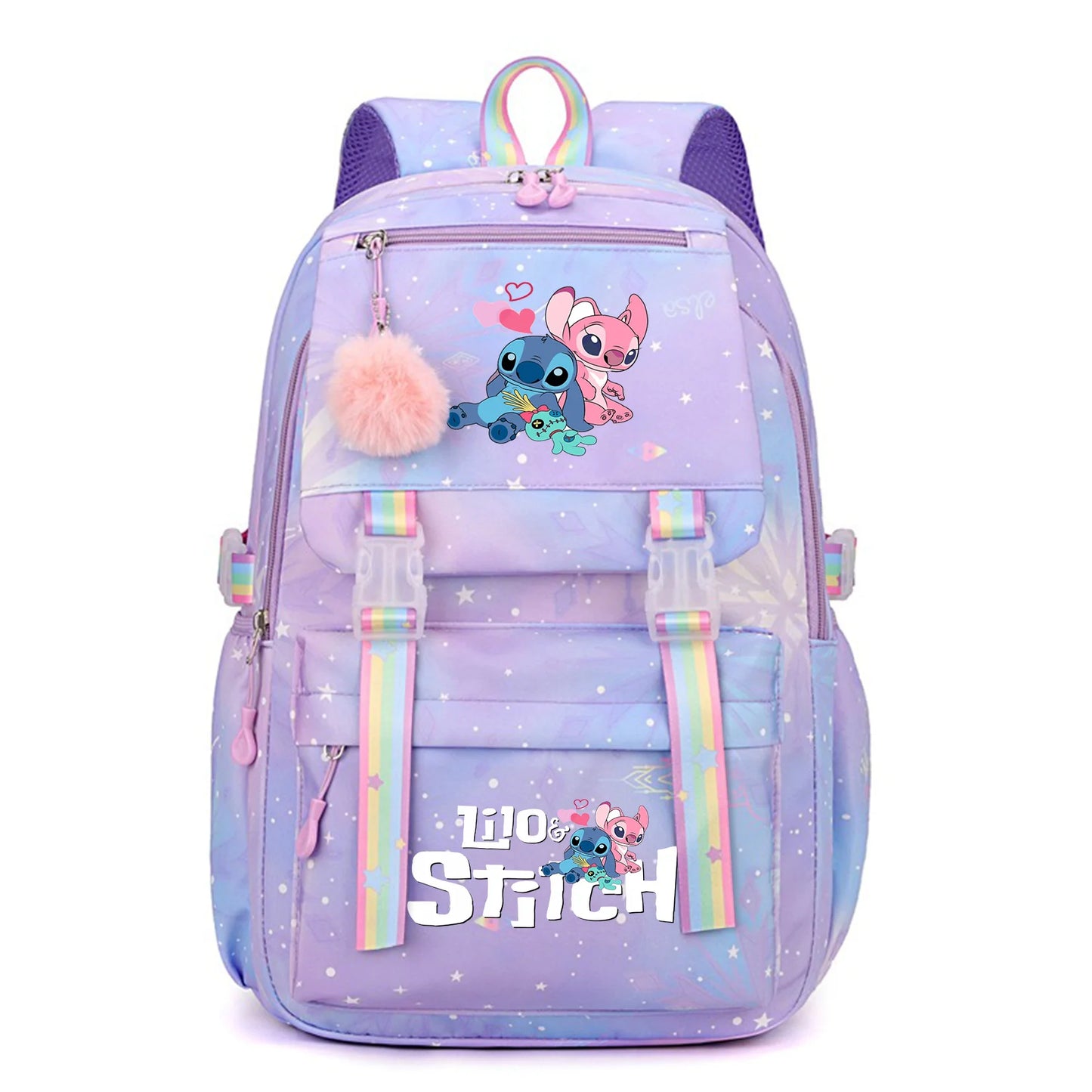 Stitch Kids Backpack Boy Girls Bookbag Bag Student Children Knapsack Schoolbag Rucksack Mochila Cartoon Anime Travel Commute Bag