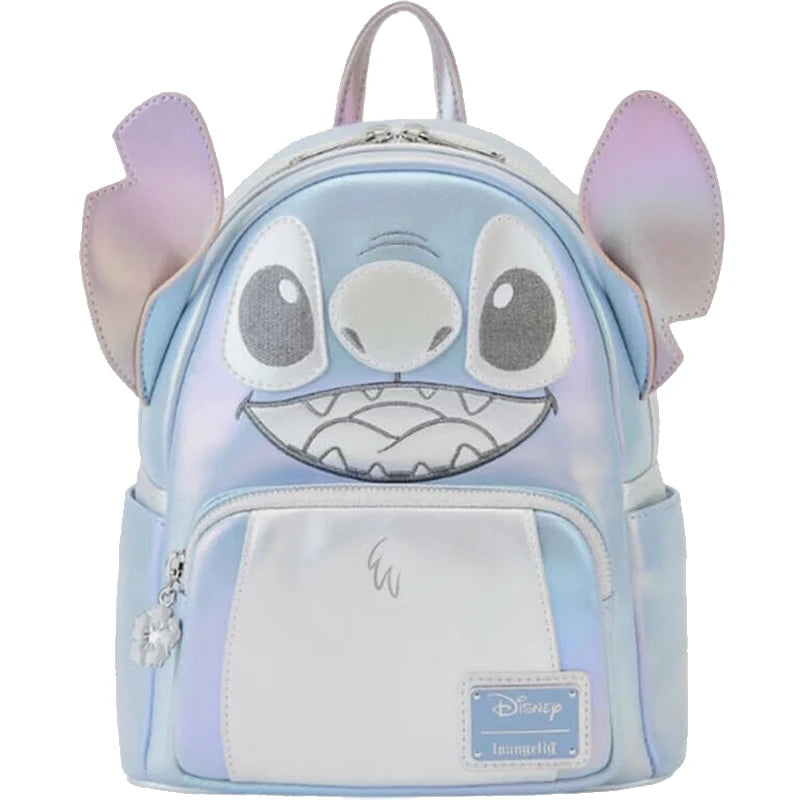 Stitch Children's Backpack Baby Lady Bags Stitch PU Leather Women Double Shoulder Bags