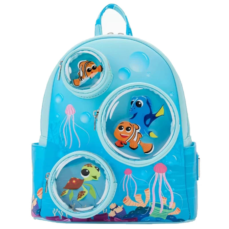 Stitch Children's Backpack Baby Lady Bags Stitch PU Leather Women Double Shoulder Bags