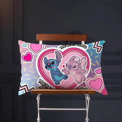 Cartoon cute art movie S-StitchS-S cushion cover Rectangle Pillow Cover Home Sofa living Room Coffee Shop Pillowcase