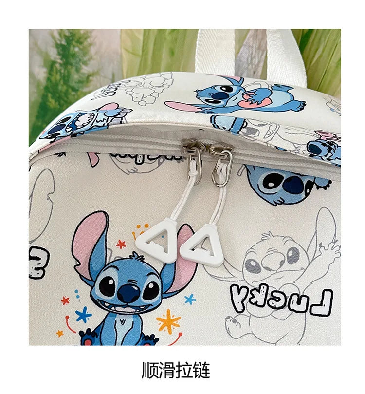 Cartoon Stitch Student Schoolbag Nylon Printed Versatile Large Capacity Lightweight Student Casual Bag Backpack Back to school