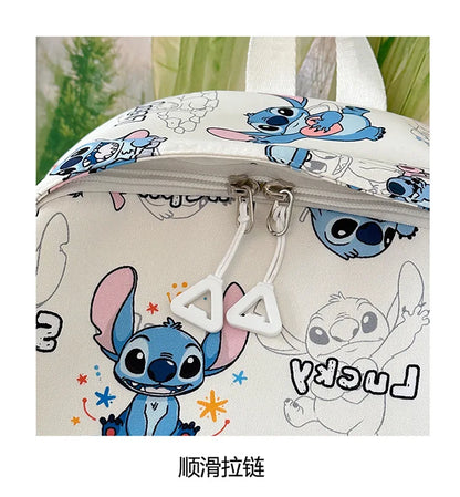 Cartoon Stitch Student Schoolbag Nylon Printed Versatile Large Capacity Lightweight Student Casual Bag Backpack Back to school