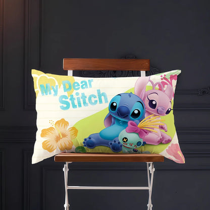 Cartoon cute art movie S-StitchS-S cushion cover Rectangle Pillow Cover Home Sofa living Room Coffee Shop Pillowcase