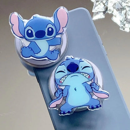 Stitch Airbag Bracket Cute Cartoon Character Creative Fashionable Mobile Phone Extendable Adhesive Back Sticker Practical Gift