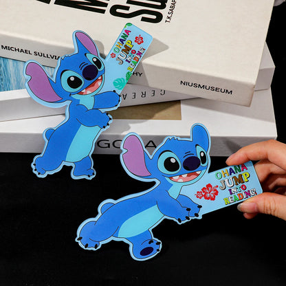 Cute Stitch Cartoon Bookmark for Book Lovers, Anime - themed Page Marker Ideal for Kids' Reading & School Supplies