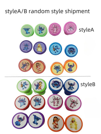 12Pcs/Set Stitch Cartoon Cute Reward Seals Perfect for DIY Scrapbooking Diary Decor And School Projects