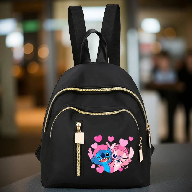 Stitch Stylish Small Backpack,Preppy Mini Backpack with Adjustable Straps,Lightweight Design for Daily Commute & Back to School