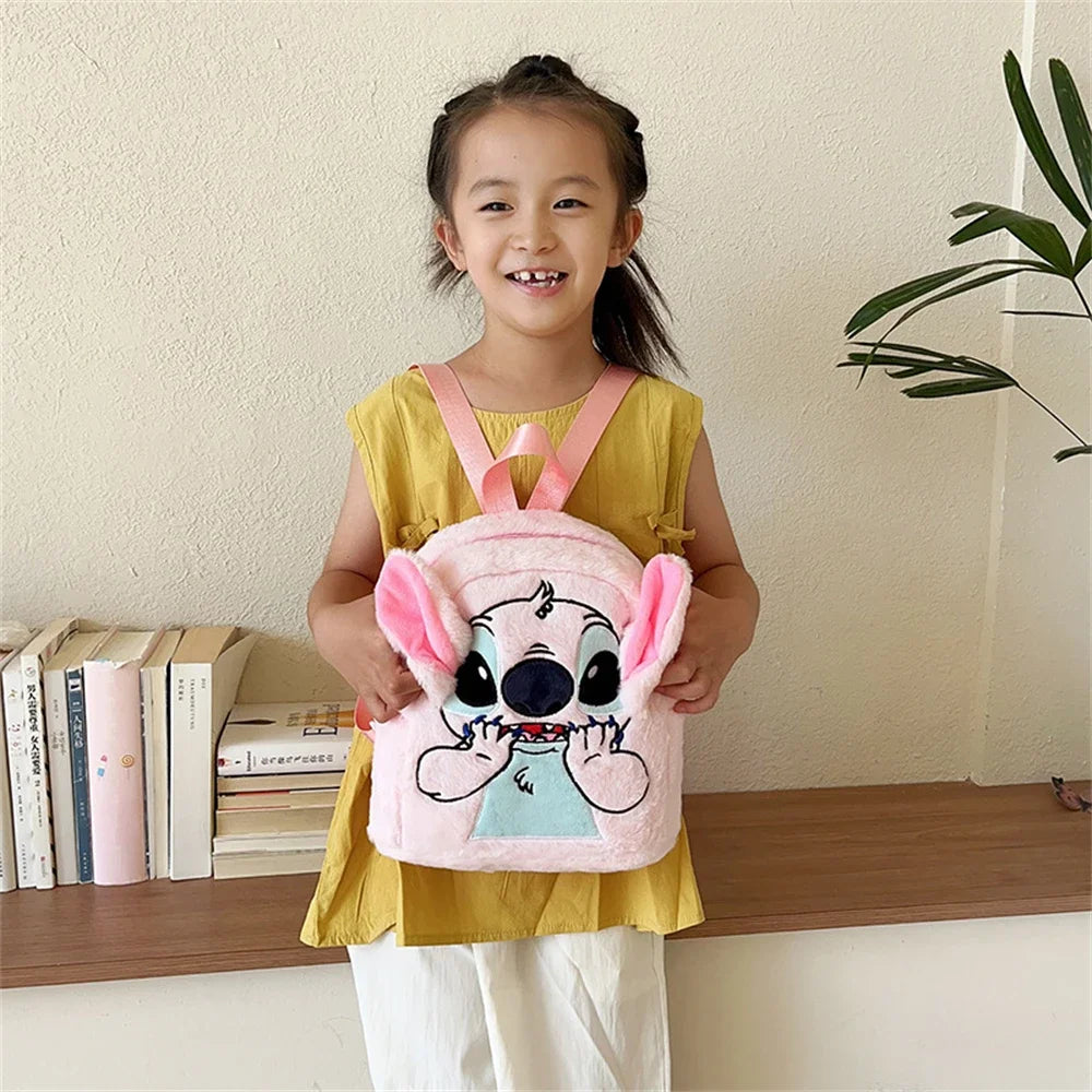 Stitch Plush Backpack for Kids, Japanese Cute Large Capacity School Bag, Kindergarten Bookbag Gift
