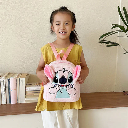 Stitch Plush Backpack for Kids, Japanese Cute Large Capacity School Bag, Kindergarten Bookbag Gift