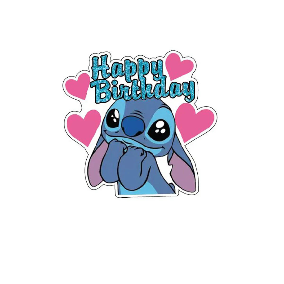 25pcs Stitch Cake Topper,Cupcake Toppers, Stitch Birthday Decorations,Stitch Theme Party Supplies