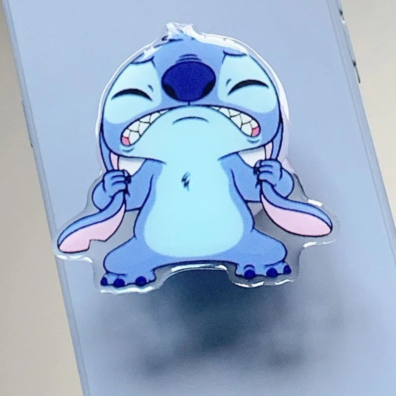 Stitch Airbag Bracket Cute Cartoon Character Creative Fashionable Mobile Phone Extendable Adhesive Back Sticker Practical Gift