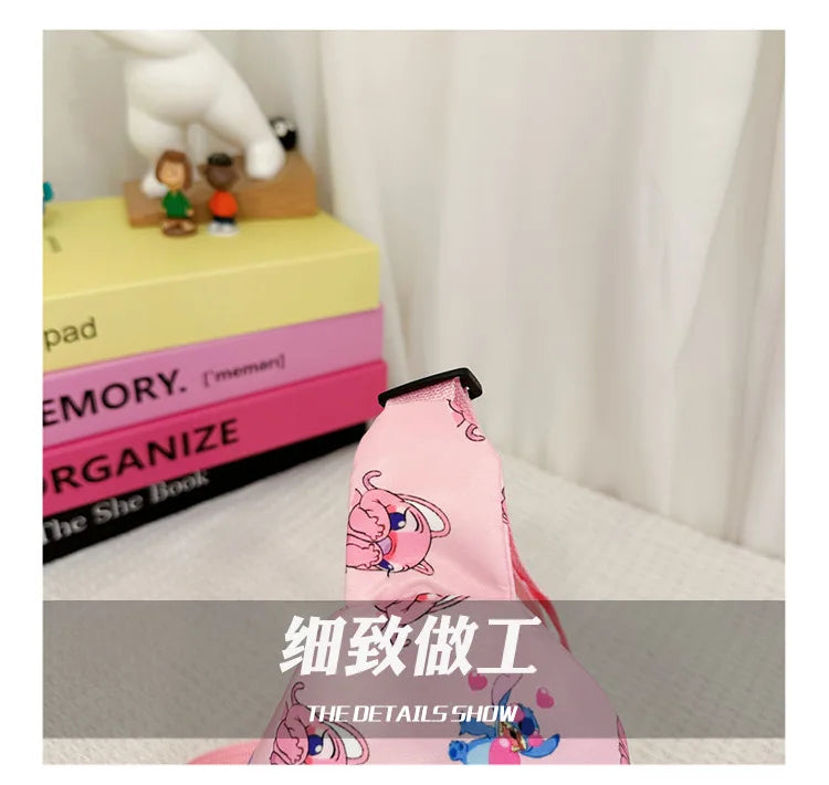 Kids Stitch Shoulder Bags Cartoon Chest Bag for Boys Girls Travel Satchel Casual Portable Totes Kawaii Backpacks Birthday Gifts