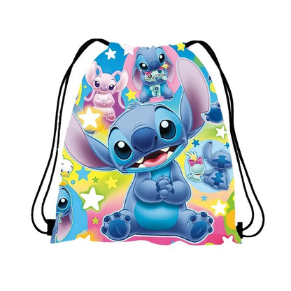 Anime Stitch Backpack Non Woven Drawstring Bag Kawaii Lilo & Stitch Birthday Party Gift Bag Shoulder Storage Bag Pouch Girl Gift