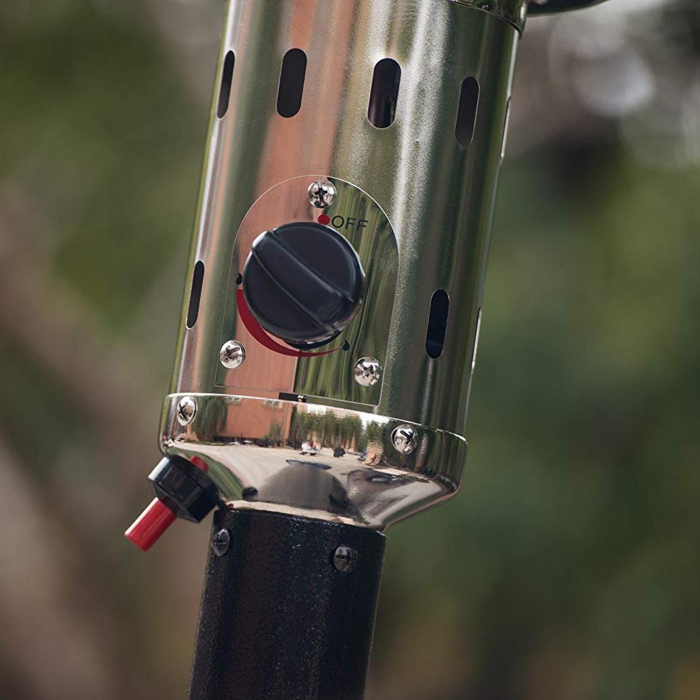 Propane Patio Heater with Wheels Outdoor Heater 47,000BTU Black