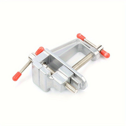 Multi-functional Aluminum Alloy Bench Vise, DIY Jewelry Electronics Workbench Mini Clamp, Manual Hand Tool, Metal Construction, No Electricity Required