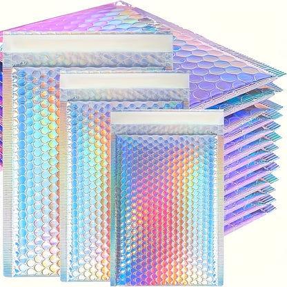 Holistic Bubble Mailer Set - Various Sizes, Waterproof Self-Seal Envelopes, Polyethylene Packaging Bags, Leak-Proof Mailing, Suitable for Small Businesses, Offices, Home Use - Non-Food Contact Plastic Square Bubble Mailers, I
