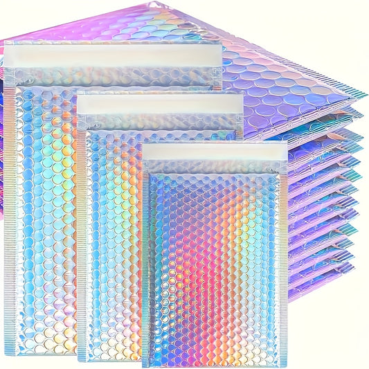 Holistic Bubble Mailer Set - Various Sizes, Waterproof Self-Seal Envelopes, Polyethylene Packaging Bags, Leak-Proof Mailing, Suitable for Small Businesses, Offices, Home Use - Non-Food Contact Plastic Square Bubble Mailers, I