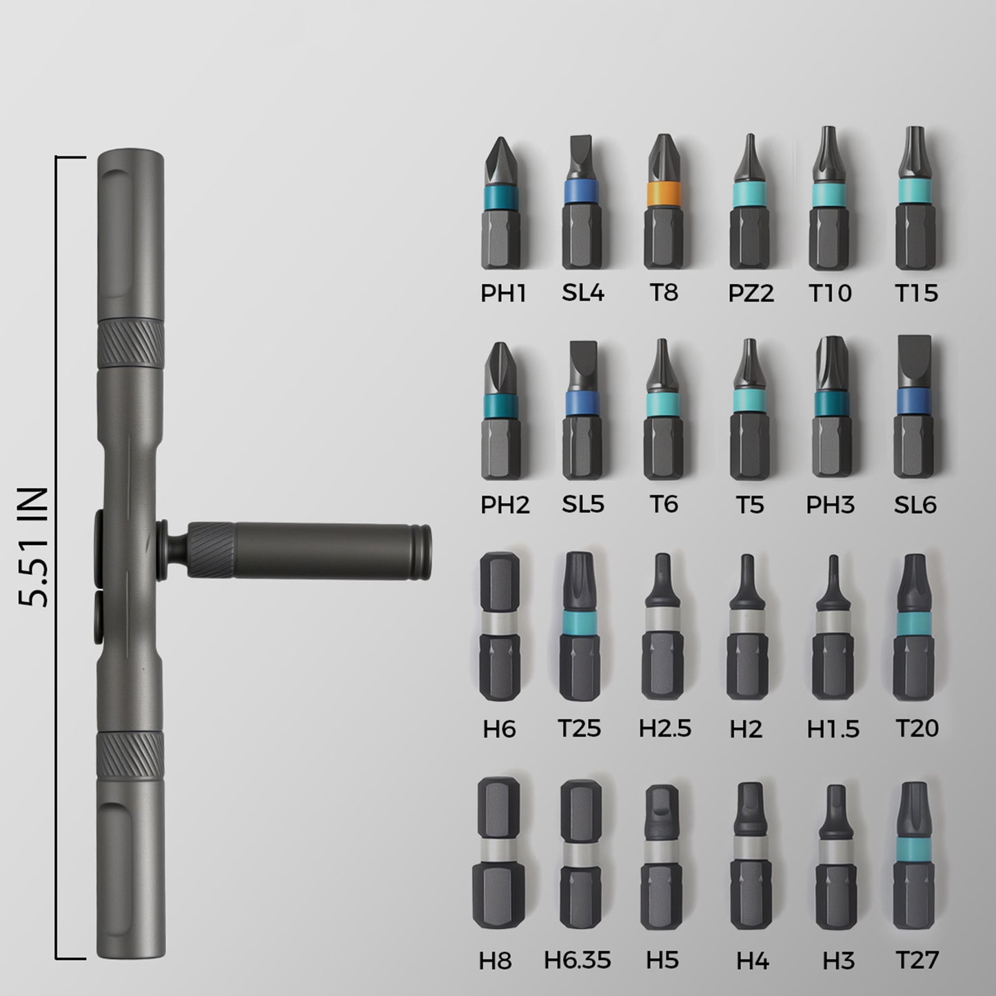 VMAN 24-in-1 Magnetic Ratchet Screwdriver Set with S2 Steel Bits & Flexible Shaft - Heavy-Duty Torque Wrench Kit with Ergonomic Handle, Impact-Resistant Case for DIY, Furniture Assembly, Electronics Repair, Bicycle Maintenanc