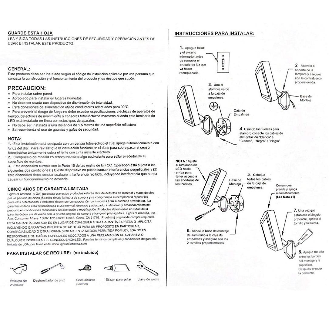 Outdoor LED Flood Light, 4000 Lumens, 5000K Cold Light, 50 Watts, Dusk to Dawn Sensor, Water Resistant, Work in Cold Weather