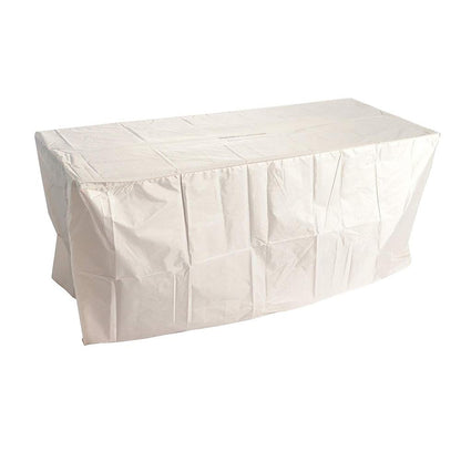 57IN Aluminum Fire Table with Glass Wind Guard with Cover and Table Lid, Bronze, Rectangular