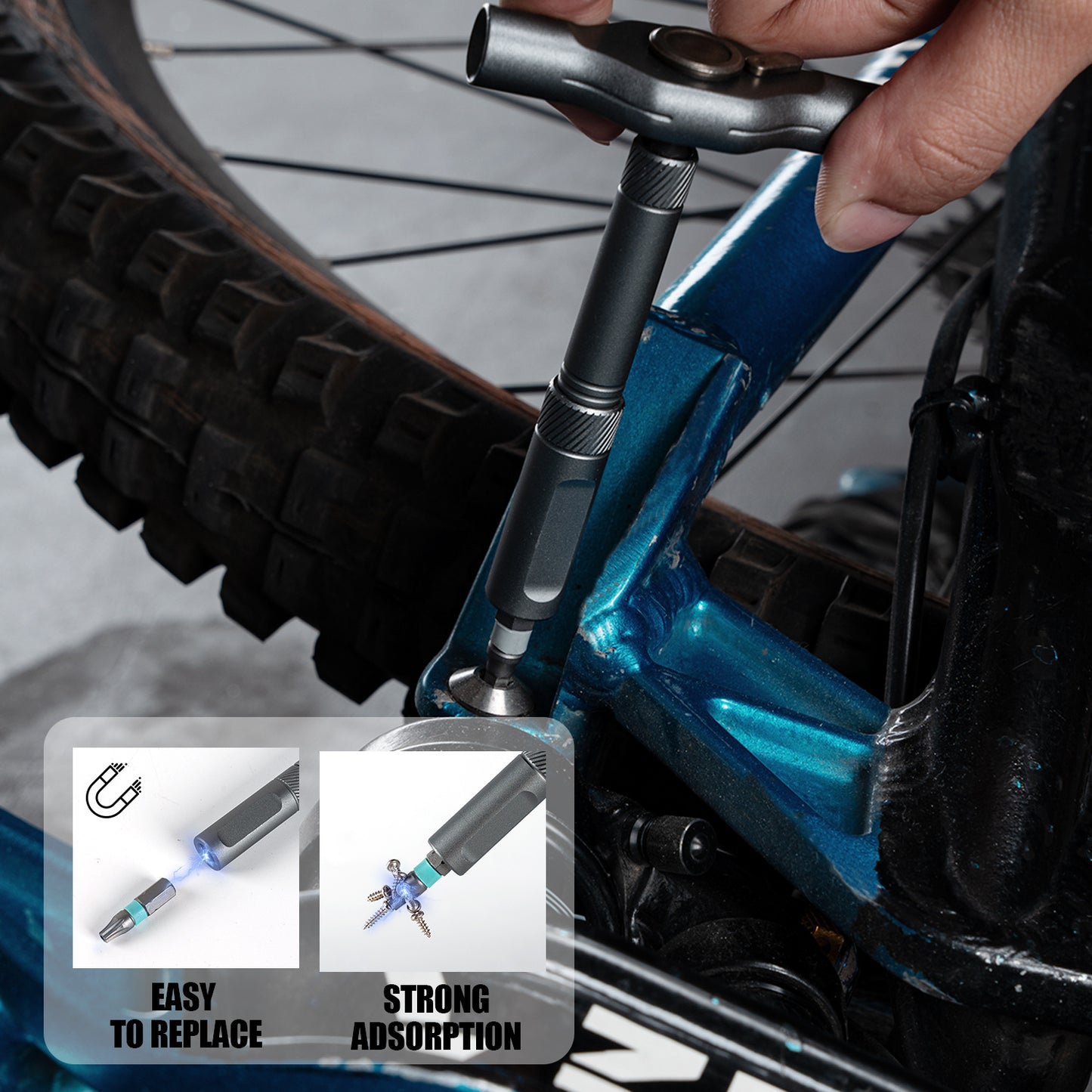 VMAN 24-in-1 Magnetic Ratchet Screwdriver Set with S2 Steel Bits & Flexible Shaft - Heavy-Duty Torque Wrench Kit with Ergonomic Handle, Impact-Resistant Case for DIY, Furniture Assembly, Electronics Repair, Bicycle Maintenanc