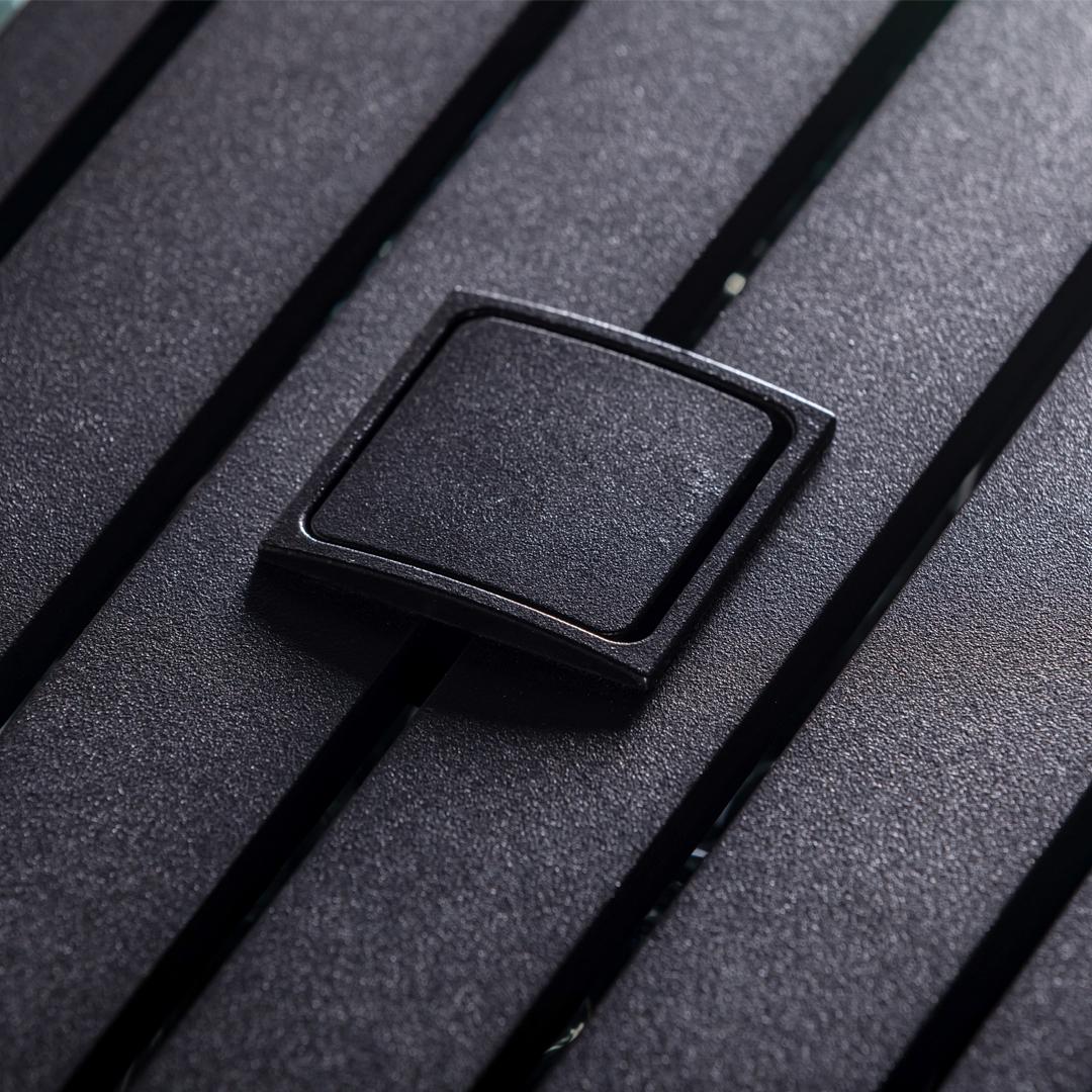 57IN Aluminum Fire Table with Glass Wind Guard with Cover and Table Lid, Bronze, Rectangular