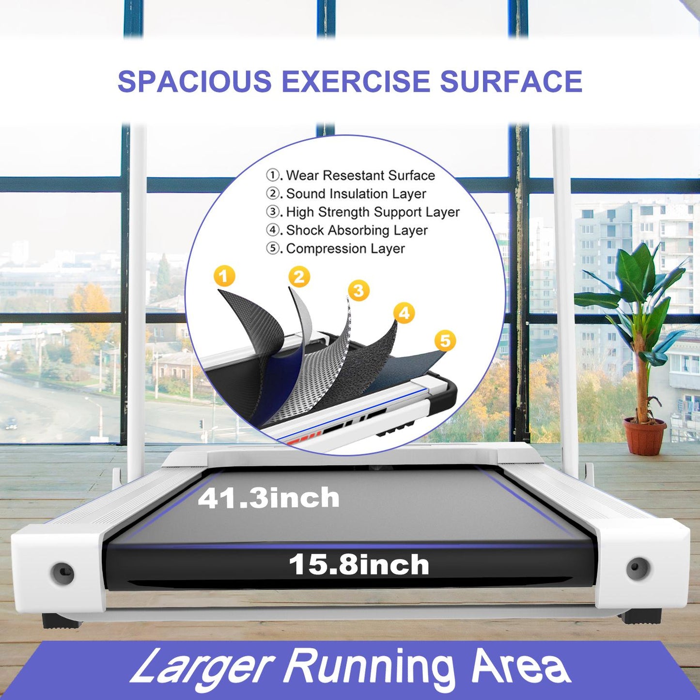 Under Desk Treadmill - Walking Pad 2 in 1 Folding Treadmill Desk Workstation for Home 3.5HP 300LBS Weight Capacity