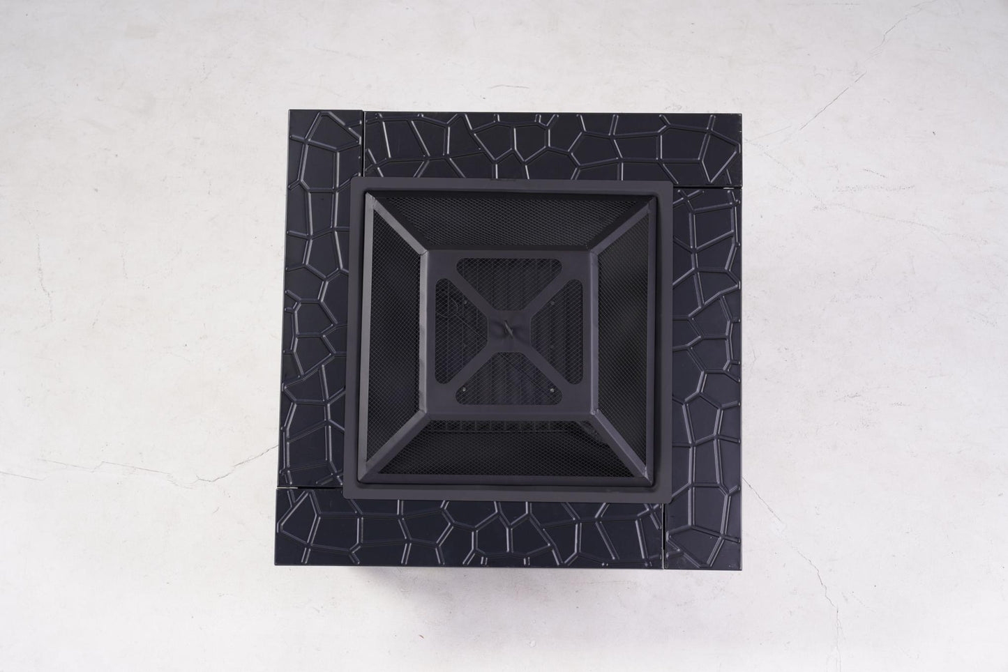 32 inch Outdoor Fire Pit Table Outside Backyard Patio Square Firepit Table