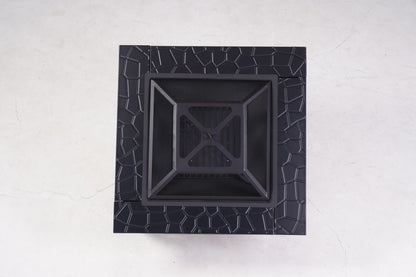 32 inch Outdoor Fire Pit Table Outside Backyard Patio Square Firepit Table