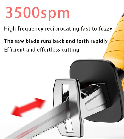 [Cordless Saw] Lithium Electronics Cordless Saw | Electric Cordless Saw Blade, Cordless Reciprocating Saw | Suitable For Home And Outdoor Use, Cutting Trees, PVC, Thin Wood Boards And Soft Metal Wood